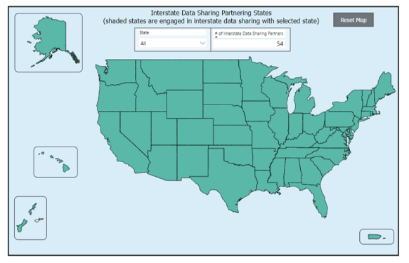 Interstate data sharing map
